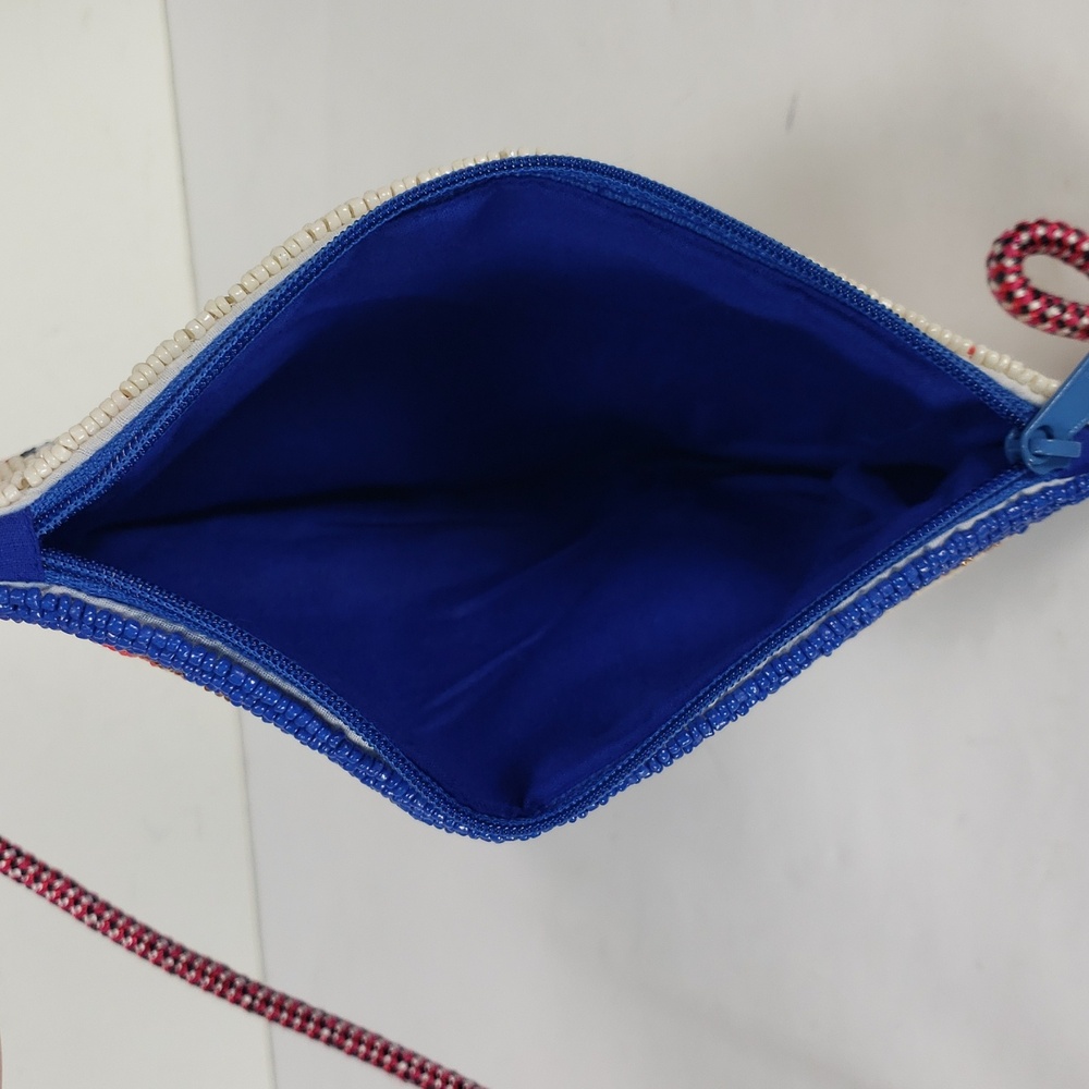NWT INK + ALLOY LEILA SARDINE SEED BEAD CLUTCH CROSSBODY BAG PURSE - Picture 12 of 16